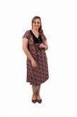 2950- Vestido Liganete com manga e botões