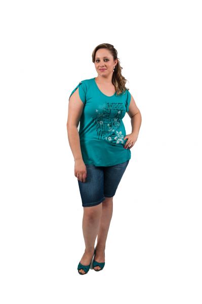 2920- Blusa visco-lycra manga transpassada