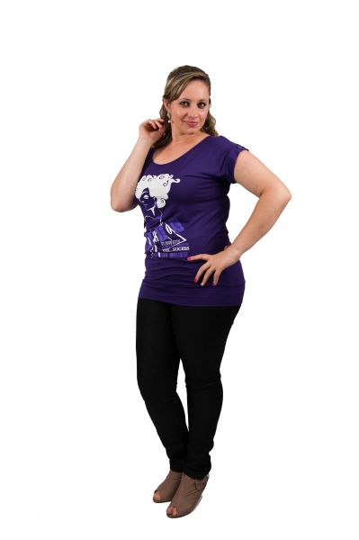 2928- Blusa visco-lycra com botões manga