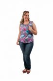 2913- Blusa Liganete com top + franzido frente