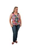 2907- Blusa Liganete botões no ombro