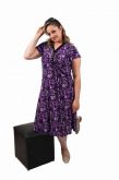 2951- Vestido Liganete com degote V e botões