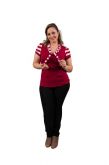 2925- Blusa visco-lycra c/ góla listrada
