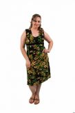 2953- Vestido Liganete regata com detalhe de visco na frente