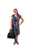 2952- Vestido Liganete com manga raglã e elástico